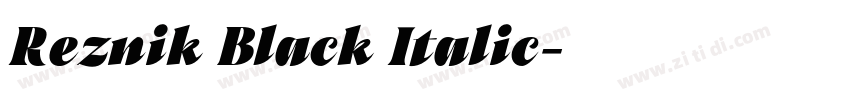 Reznik Black Italic字体转换